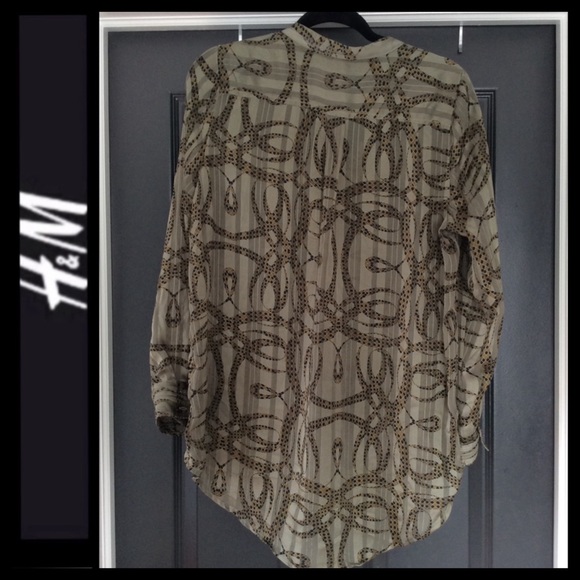 H&M x Richard Allan 60’s Mod Print Tunic Blouse - Picture 7 of 8